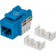 Intellinet Network Solutions Cat5e Keystone Jack, UTP, Punch-Down, Blue - Compatible With 110 and Krone Punch-Down Tools 210546