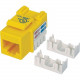 Intellinet Network Solutions Cat6 Keystone Jack, UTP, Punch-Down, Yellow - Compatible With 110 and Krone Punch-Down Tools 210584