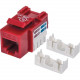 Intellinet Network Solutions Cat6 Keystone Jack, UTP, Punch-Down, Red - Compatible With 110 and Krone Punch-Down Tools 210614
