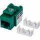 Intellinet Network Solutions Cat6 Keystone Jack, UTP, Punch-Down, Green - Compatible With 110 and Krone Punch-Down Tools 210638