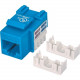 Intellinet Network Solutions Cat6 Keystone Jack, UTP, Punch-Down, Blue - Compatible With 110 and Krone Punch-Down Tools 210737