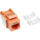Intellinet Network Solutions Cat6 Keystone Jack, UTP, Punch-Down, Orange - Compatible With 110 and Krone Punch-Down Tools 210775