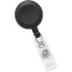 Brady Round Clip-On Badge Reel - Plastic, Vinyl - Black - TAA Compliance 2120-3001