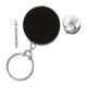 Brady Heavy Duty Key Reel With Chain Cord And Split Ring - 100 / Pack - Black, Chrome - TAA Compliance 2120-3325