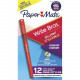 Newell Rubbermaid Paper Mate Write Bros. 1.0mm Ballpoint Pen - Medium Pen Point - 1 mm Pen Point Size - Conical Pen Point Style - Red - Red Barrel - 12 / Dozen 2124505