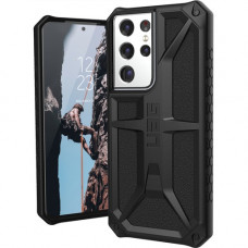 Urban Armor Gear Monarch Series Galaxy S21 Ultra 5G Case - For Samsung Galaxy S21 Ultra 5G Smartphone - Black - Impact Resistant, Drop Resistant, Shock Resistant - Alloy Metal, Rubber, Polycarbonate, Top Grain Leather - Rugged - 1 212831114040