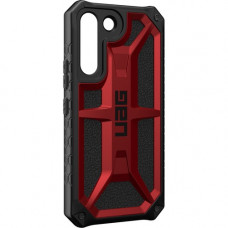 Urban Armor Gear Monarch Series Galaxy S22 5G Case - Galaxy S22 Smartphone - Crimson - Shock Resistant, Impact Resistant, Drop Resistant - Top Grain Leather, Carbon Fiber, Polycarbonate, Metal, Rubber - Rugged 213421119494