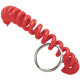 Brady Wrist Coil with Split Ring - 250 - 14.5" Length - Red - Plastic - TAA Compliance 2140-6306