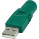 Monoprice USB Male to PS2 (MDIN6F) Converter for Logitech Brand - 1 x Type A Male USB - 1 x Mini-DIN (PS/2) Female Keyboard 2209