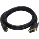 Monoprice 6ft 24AWG CL2 High Speed HDMI to DVI Adapter Cable w / Net Jacket - Black - 6 ft DVI/HDMI Video Cable for PC, Projector, Video Device - First End: 1 x DVI-D (Single-Link) Digital Video - Male - Second End: 1 x HDMI Digital Audio/Video - Male - S