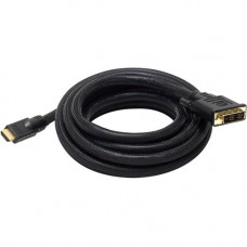 Monoprice 15ft 24AWG CL2 High Speed HDMI to DVI Adapter Cable w / Net Jacket - Black - 15 ft DVI/HDMI Video Cable for PC, Projector, Video Device - First End: 1 x DVI-D (Single-Link) Male Digital Video - Second End: 1 x HDMI Male Digital Audio/Video - Sup
