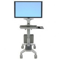 Ergotron Neo-Flex Wide View WorkSpace Computer Cart - Steel, Plastic - Two-tone Gray 24-189-055