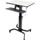 Ergotron WorkFit-PD, Sit-Stand Desk (Light Grey) - Rectangle Top - 31.50" Table Top Width x 23.50" Table Top Depth x 0.88" Table Top Thickness - 51.50" Height - Black 24-280-926