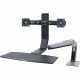Ergotron WorkFit Mounting Arm for Flat Panel Display - Polished Black - 22" Screen Support - 25 lb Load Capacity 24-312-026