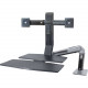 Ergotron WorkFit Mounting Arm for Flat Panel Display - Polished Black - 22" Screen Support - 25 lb Load Capacity 24-316-026