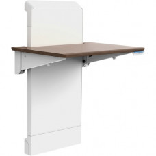 Ergotron WorkFit Elevate (walnut hills) Sit-Stand Wall Desk - Walnut Hills Top - 40.50" Height x 28" Width x 21.50" Depth - Snow White 24-804-S894