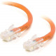 C2g -10ft Cat5e Non-Booted Crossover Unshielded (UTP) Network Patch Cable - Orange - Category 5e for Network Device - RJ-45 Male - RJ-45 Male - Crossover - 10ft - Orange 24513