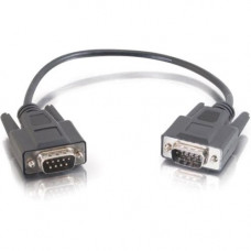 C2g 3ft DB9 M/M Cable - Black - DB-9 Male Serial - DB-9 Male Serial - 3ft - Black - RoHS Compliance 25220