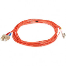 Monoprice Fiber Optic Duplex Network Cable - 16.40 ft Fiber Optic Network Cable for Network Device - First End: 2 x LC Male Network - Second End: 2 x SC Male Network - Orange 2629