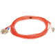 Monoprice Fiber Optic Duplex Network Cable - 16.40 ft Fiber Optic Network Cable for Network Device - First End: 2 x LC Male Network - Second End: 2 x SC Male Network - Orange 2629