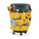 Rubbermaid Brute Utility Container Caddy Bag - 12 Pocket(s) - 20" Width x 20.5" Depth - Yellow - Nylon - 1Each 264200YW