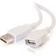 C2g 3m (10ft) USB Extension Cable - USB 2.0 A to USB A - M/F - Type A Male - Type A Female - 9.84ft - White 26686