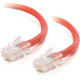 C2g -3ft Cat5e Non-Booted Crossover Unshielded (UTP) Network Patch Cable - Red - Category 5e for Network Device - RJ-45 Male - RJ-45 Male - Crossover - 3ft - Red 24496