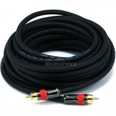 Monoprice Coaxial Audio/Video Cable - 25 ft Coaxial A/V Cable for Audio/Video Device - First End: 1 x RCA Audio/Video - Male - Second End: 1 x RCA Audio/Video - Male - Shielding - Gold Plated Connector 2683