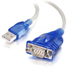C2g 1.5ft USB to DB9 Serial Cable - RS232 Adapter Cable - Convert a DB9 RS232 serial device to USB; great for PDAs, digital cameras, and many other peripherals 26886