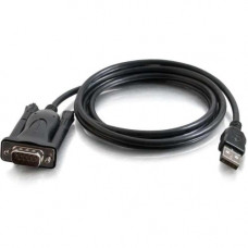 C2g 5ft USB to DB9 Serial Cable - RS232 Adapter Cable - Serial for Cellular Phone, PDA, Camera, Modem, Network Device - 5 ft - 1 x DB-9 Male Serial - 1 x Type A Male USB - Black" - RoHS Compliance 26887