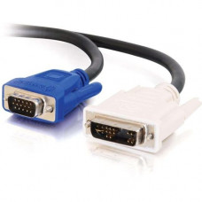 C2g 2m DVI Male to HD15 VGA Male Video Cable (6.5ft) - DVI-A Male - HD-15 Male - 6.56ft - Black - RoHS Compliance 26954