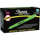 Newell Rubbermaid Sharpie Highlighter - Pocket - Chisel Marker Point Style - Fluorescent Green - 1 Dozen - TAA Compliance 27026