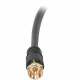 C2g 12ft Value Series F-Type RG59 Composite Audio/Video Cable - F Connector Male - F Connector Male - 12ft - Black 27031