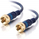 C2g 3ft Velocity Mini-Coax F-Type Cable - F Connector - F Connector - 3ft - Blue 27226