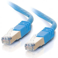 C2g -100ft Cat5e Molded Shielded (STP) Network Patch Cable - Blue - Category 5e for Network Device - RJ-45 Male - RJ-45 Male - Shielded - 100ft - Blue 28707