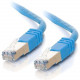 C2g -10ft Cat5e Molded Shielded (STP) Network Patch Cable - Blue - Category 5e for Network Device - RJ-45 Male - RJ-45 Male - Shielded - 10ft - Blue 27256