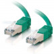 C2g -10ft Cat5e Molded Shielded (STP) Network Patch Cable - Green - Category 5e for Network Device - RJ-45 Male - RJ-45 Male - Shielded - 10ft - Green 27259