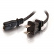 C2g 6ft 18 AWG 2-Slot Polarized Power Cord (NEMA 1-15P to IEC320C7) - 6ft - TAA Compliance 27399