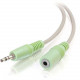 C2g 12ft 3.5mm M/F Stereo Audio Extension Cable (PC-99 Color-Coded) - Mini-phone Male - Mini-phone Female - 12ft - Beige 27409