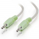 C2g 12ft 3.5mm M/M Stereo Audio Cable (PC-99 Color-Coded) - Mini-phone Male - Mini-phone Male - 12ft - Beige 27412