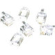 C2g RJ11 6x4 Modular Plug for Flat Stranded Cable - 100pk - 100 Pack - RJ-11 - Clear 27559