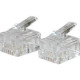 C2g RJ11 6x4 Modular Plug for Round Solid Cable - 25pk - RJ-11 27561