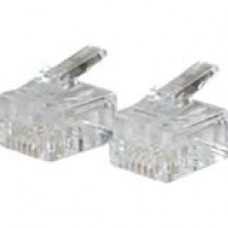 C2g RJ11 6x4 Modular Plug for Round Solid Cable - 50pk - RJ-11 27562