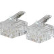 C2g RJ11 6x4 Modular Plug for Round Solid Cable - 50pk - RJ-11 27562