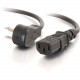C2g 3ft 18 AWG Universal Flat Panel Power Cord (NEMA 5-15P to IEC320C13) - For Computer, Printer, Scanner, Monitor - Black - 3 ft Cord Length - RoHS, TAA Compliance 27901