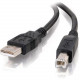 C2g 3m USB Cable - USB A to USB B Cable - M/M - Type A Male USB - Type B Male USB - 10ft - Black 28103