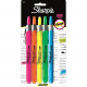 Newell Rubbermaid Sharpie Accent Highlighter - Retractable - Chisel Marker Point Style - Fluorescent Yellow, Orange, Fluorescent Pink, Fluorescent Green, Blue - 5 / Set 28175PP