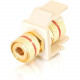 C2g Snap-In Red Banana Jack F/F Keystone Insert Module - White - Banana Plug - TAA Compliance 28741