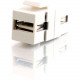 C2g Snap-In USB A/A Female Keystone Insert Module - White - 1 x Type A Female USB - 1 x Type A Female USB - White - RoHS, TAA Compliance 28748