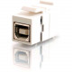 C2g Snap-In USB B/B Female Keystone Insert Module - White - 1 x Type B Female - 1 x Type B Female - White 28749